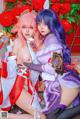 Coser@Byoru: Yae Miko x Raiden Shogun (95 photos)